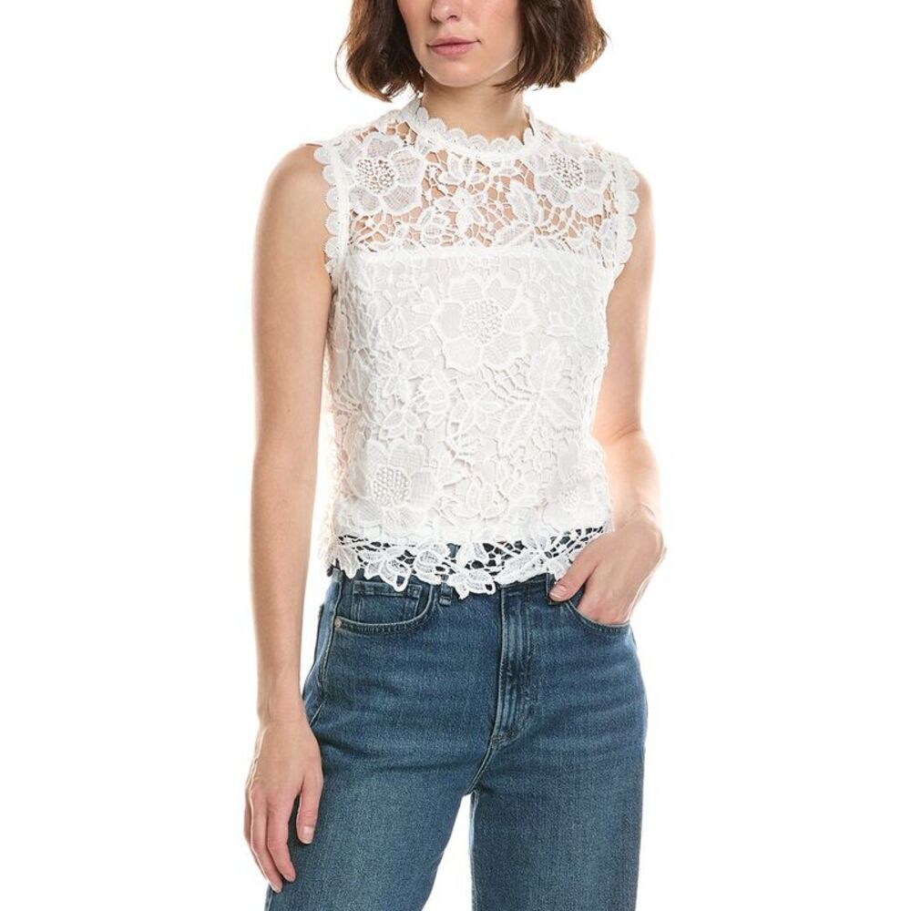 Nanette Nanette Lepore Womens Floral Top, White